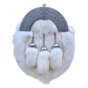 2024 último estilo de diseño personalizado escocés Sporran moda profesional piel de conejo Kilt duradero ligero - Product Image 1