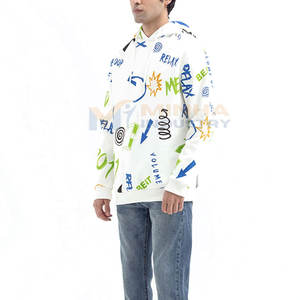 เสื้อมีฮู้ดพิมพ์ลายไม่เหมือนใครของผู้ชายมีลายศิลปะที่สะดุดตาสำหรับสไตล์เสื้อสวมหัวมีฮู้ดพิมพ์ลายกราฟิก - Product Image 3