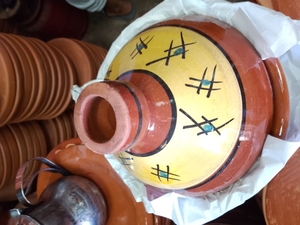 Tajín Marroquí Ecológico Hecho a Mano para Dos Personas, Pequeño, Tradicional, de Barro, Compatible con Cocina de Gas, con Tapa - Product Image 4