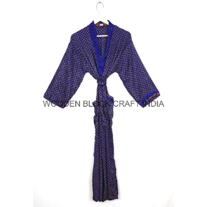 กิโมโนผ้าไหมเครปของผู้หญิงชุดนอนเซ็กซี่ลายดอกไม้แสนโรแมนติกสำหรับฤดูร้อนฤดูหนาว - Product Image 5