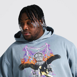 Vente en gros de pulls à capuche 100% coton pour hommes, sweats à manches longues respirants imprimés avec logo personnalisé, vêtements d'hiver de couleur unie - Product Image 5