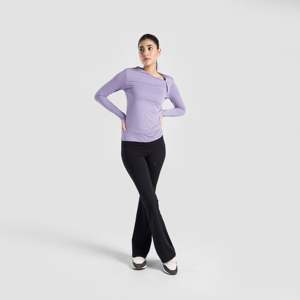 Sleek Lilac Ruche <b>Top</b> Breathable Design - Product Image 4