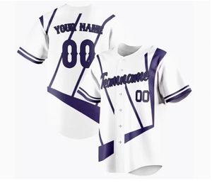 Design personnalisé de haute qualité broderie lettre Sublimation Baseball Softball chemise col en V hommes équipe nom Baseball Jersey SI-BSJ-02 - Product Image 5