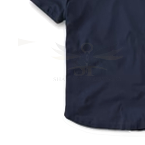 เสื้อเชิ๊ตผู้ชายแบบโค้งผ้าถักแบบลำลองสำหรับฤดูร้อนทำจากโพลีเอสเตอร์/ คอตตอน - Product Image 2