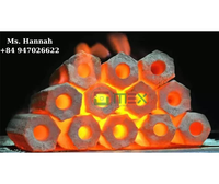 Charbon de bois activé en briquettes de bois dur en gros, prix d'usine, longue durée de combustion, forme hexagonale, 7900J de calories, exportation du Vietnam