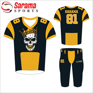 Ensemble d'uniformes de football américain pour hommes Sublimation personnalisée Vêtements de sport avec logo personnalisé, - Product Image 1