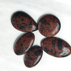 หินออบซิเดียนธรรมชาติขายส่ง แบบหลวม ทรงหลังเบี้ย สำหรับทำเครื่องประดับเงิน หินออบซิเดียนธรรมชาติจากเม็กซิโก - Product Image 4