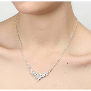 Pendentifs Premium en Argent Sterling 925 pour Femmes et Filles, Plaqué Rhodium, Topaze Coupe Marquise, Formes Géométriques Florales, Boîte pour Mariages - Product Image 6