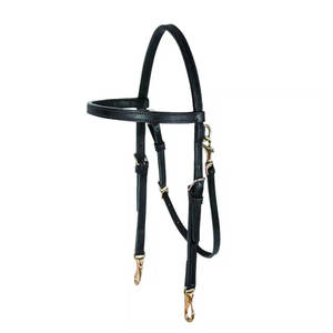 Produits équestres résistants d'équitation Brides en cuir de course de chevaux de couleur noire Produits Offre Spéciale - Product Image 3