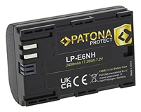 PATONA PROTECT Batterie LP-E6NH EOS R5 EOS R6 R6II R7 2400mAh 17.28Wh 7.2V Li-Ion