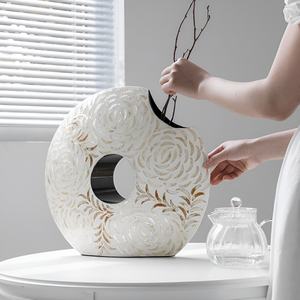 Vase en nacre chic pour la décoration de la chambre meilleur prix réduit vases à fleurs en coquille de vadrouille - Product Image 5