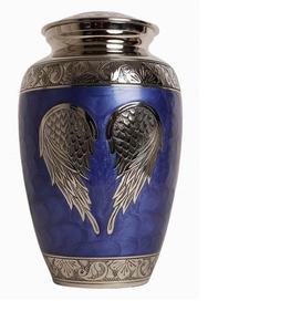 Fairy Feather Embossed American Style Adult Ashes Metal Funeral Memorial <b>Large</b> Handcrafted Funeral Memorial Cremation <b>Urns</b> - Product Image 6