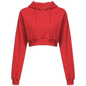 Sudadera con capucha de algodón 100% para mujer, nueva moda, Jersey corto, Top corto con logotipo impreso, ropa de invierno para mujer, capucha frontal - Product Image 1