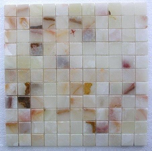 Mosaïque en onyx blanc poli, carrée, montée sur support, qualité supérieure, finition diamant - Product Image 6