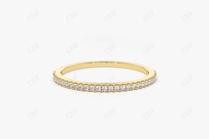 El mejor precio al por mayor, banda de boda de diamante cultivado en laboratorio, banda de diamantes de media eternidad chapada en oro amarillo, banda de boda de moda personalizada - Product Image 2