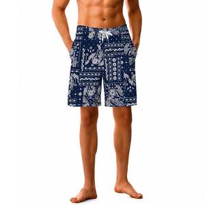 Pantalones cortos de playa para hombre de estilo callejero sólido tela de poliéster/algodón transpirable y ecológica - Product Image 5