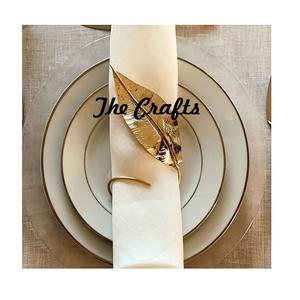 Rond de serviette en acier inoxydable et résine avec anneau de serviette en tissu de qualité exclusive pour accessoires de table - Product Image 6