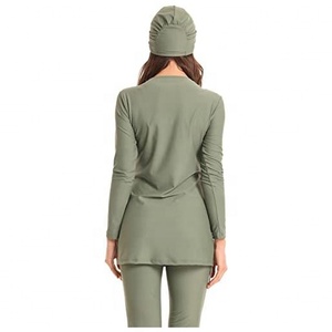 Maillot de bain musulman pour femmes, couvrant entièrement le corps, avec manches longues et couvre-tête - Product Image 5