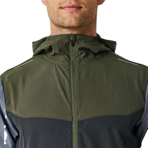 Ensemble de survêtement coupe-vent avec logo personnalisé, séchage rapide, coupe-vent pour homme avec capuche, ensemble de coupe-vent de couleur contrastée - Product Image 2