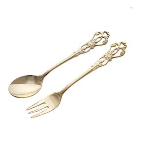 Prix de gros Set de couverts en laiton avec poignée de cuillère fourchette Outil de service Vaisselle Set de couverts - Product Image 1