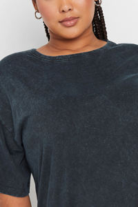 Venta caliente hecho a medida 100% algodón lavado con ácido camiseta Oversize Casual wear transpirable de talla grande Hip Hop camiseta de mujer - Product Image 3