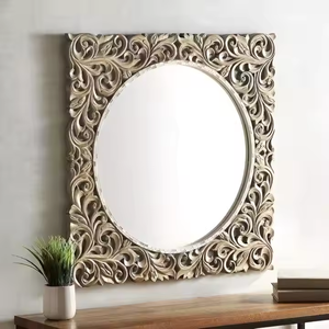 Custom Modern <b>Rectangle</b> Wooden Frame Wall <b>Mirror</b> Decorative Hanging Handmade Eco-Friendly for Home <b>Bathroom</b> Living Room Azora - Product Image 3