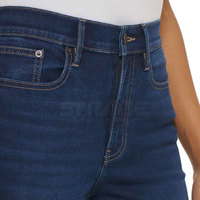 Jeans décontractés confortables et respirants à taille mi-haute, coupe droite, couleur unie, construction durable, mouvements faciles, 100 % coton, écologiques