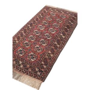 Alfombra de Lana Kiaan de Gran Tamaño, Color Rojo Naranja, Anudada a Mano, con Medallón Rectangular, para Pasillo, Entrada, Modelo Paem-1221, 9x12 - Product Image 2