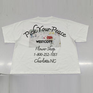 Camiseta Personalizada al por Mayor para Hombre, Diseño Vintage de Marca de Lujo, Camiseta de Alta Calidad, Informal, con Estampado Gráfico, Estilo Hip Hop, de Algodón - Product Image 1