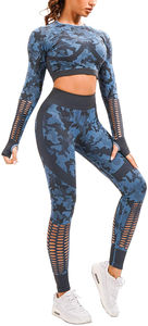 Nouvel arrivage de soutien-gorge de fitness à taille haute ensemble de legging respirant impression par sublimation sans couture yoga grande taille personnalisable - Product Image 5