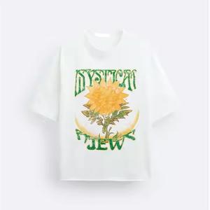 Vente en gros de t-shirts épais personnalisés DTG Print Tee shirt 100% coton Plus Size T-shirt homme 305 GSM T-shirts vierges surdimensionnés - Product Image 3