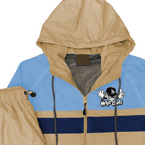 Coupe-vent d'hiver 2 pièces imperméable et respirant personnalisé pour hommes avec col montant en polyester et tissu en toile - Product Image 6