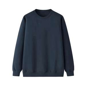 Sweat-shirt 100% coton pour hommes | col rond couleur unie impression numérique style pull pour la saison de printemps - Product Image 2