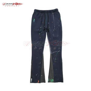 กางเกงวอร์มขาบานสำหรับผู้ชายกางเกงขาบานแบบผูกเชือกสำหรับใส่อยู่บ้านหรือใส่ตามท้องถนน - Product Image 4