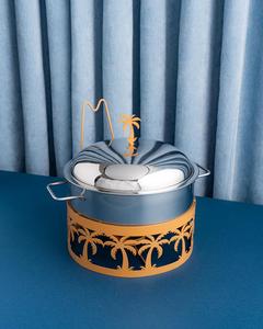 Pot chaud classique décoratif du Moyen-Orient fait à la main fait à la main, aspect arabe, chauffe-plats pour buffet - Product Image 4