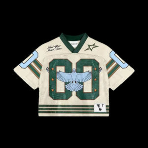 Maillot de football américain personnalisé, impression par transfert thermique, manches courtes, 100% polyester, antibactérien, respirant, uniforme d'équipe - Product Image 4