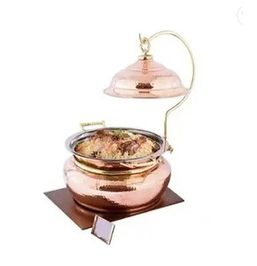 Platos de frotamiento de acero inoxidable 304 de calidad superior, combinación de oro y plata para servir alimentos, tecnicismos de acero de latón - Product Image 1