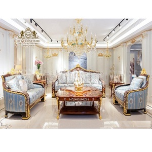 De Lujo italiano mano tallada muebles de sala de estilo moderno de 7 plazas sofá para zona de estilo francés talladas a mano de vida - Product Image 1