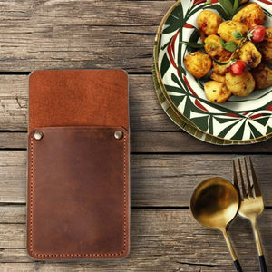 Porte-couverts en cuir personnalisable Organisateur de table de luxe durable et écologique pour LYR-0050B de fournitures de restaurant - Product Image 5