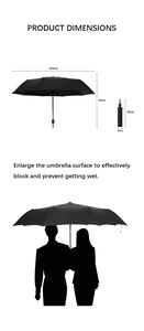Bán buôn hoàn toàn tự động mạnh mẽ không thấm nước UV nắng và mưa 3 gấp ô dù với logo, tùy chỉnh ô cho mưa - Product Image 6