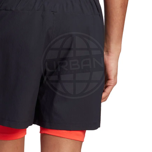 Pantalones cortos de gimnasio de calidad superior de Venta caliente Nuevo estilo deportivo con cierre de cintura elástica Tela de lona de color sólido - Product Image 2