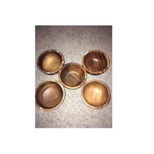 Mini cuenco de madera de acacia, cuenco de madera de tamaño personalizado, precio barato con color de madera natural - Product Image 3