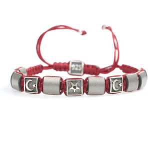 สร้อยข้อมือเงินแท้ 925 ประดับด้วยหินเฮมาไทต์ รูปพระจันทร์เสี้ยวและดาว - Product Image 2