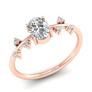 REYES Solitaire 14K 18K or rose bagues de fiançailles en diamant cultivé en laboratoire cadeau de mariage personnalisé bijoux fins pour les femmes - Product Image 2