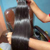 Mèches de cheveux humains indiens de temple, lisses et ondulées, vierges, à cuticules alignées, bruts, avec HD, pour revendeurs, 100% Remy