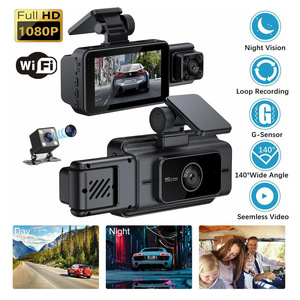Camera hành trình ô tô Android 3 inch, camera trước và sau 3 kênh 1080p, camera hành trình 4K tự động với bộ nhớ 32GB - Product Image 2