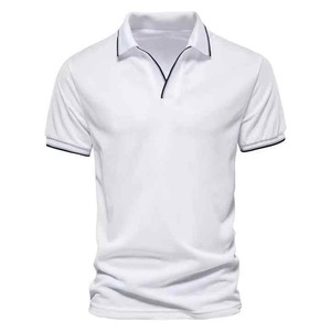 Camisetas de polo de estilo personalizado para hombre, camisetas informales de 100% algodón de manga corta talla grande 260 gramos, peso de tela a la venta - Product Image 2