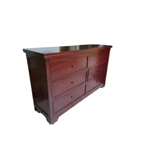 Armário de madeira para quarto, 6 gavetas, armários de madeira para móveis domésticos, mahogany, para sala de estar, comprador da China, pedido