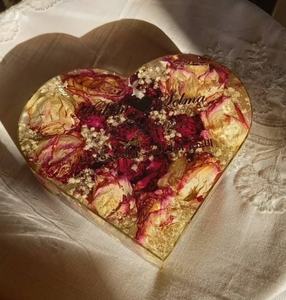 2025 regalo de Navidad Tarjeta de boda musulmana hecha a mano con marco de resina e incrustaciones florales elegante diseño de amor - Product Image 3