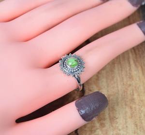 Bague de promesse cadeau de mariage 925 en argent Sterling fait à la main Turquoise pierre précieuse naturelle bague solide bijoux Fine bague en argent bijoux - Product Image 5